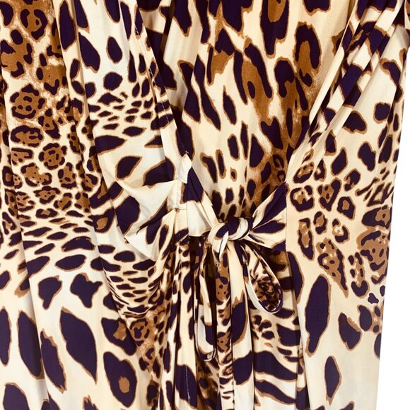 Tamari Leopard Print Wrap around Dress Size 16w - Picture 11 of 15